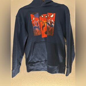 Boy’s Navy Blue Spider-Man Graphic Hoodie